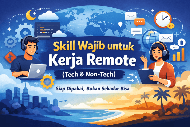 Skill Wajib untuk Kerja Remote (Tech & Non-Tech): Bukan Sekadar Bisa, Tapi Siap Dipakai